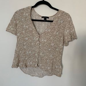 Tan Button Down Blouse